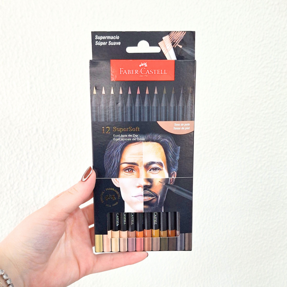 Lápis de Cor Eco SuperSoft 12 Cores Tons de Pele Faber-Castell - #1