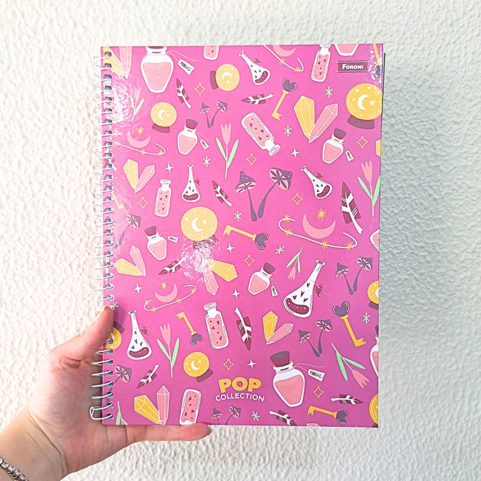 Caderno com Espiral Universitário Pop Collection 1 Matéria Foroni - #1