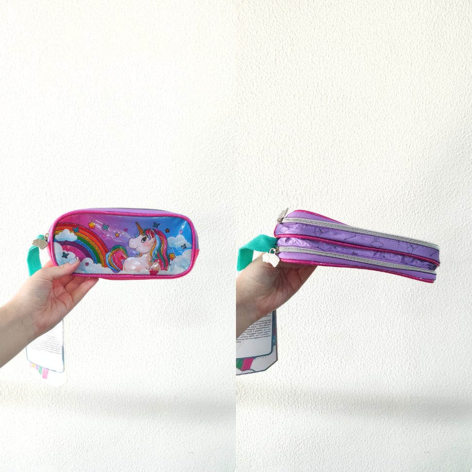 Kit Mochila de Rodas + Lancheira Térmica + Estojo Duplo Unicórnio Clio - #7