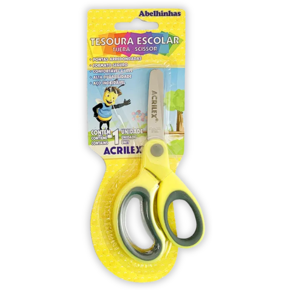Tesoura Escolar Bicolor Acrilex - #3