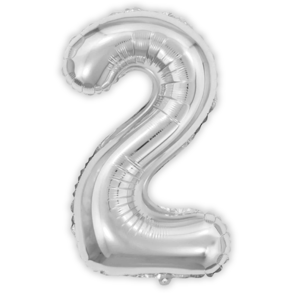 Balão Metalizado 40cm Número 2 Make+ - #3