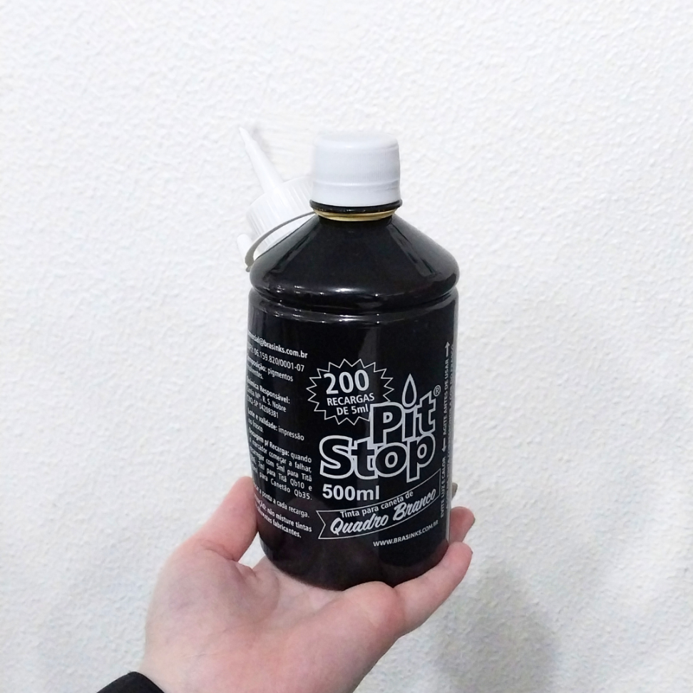 Tinta Refil para Marcador de Quadro Branco Pit Stop 500ml Brasinks - #5