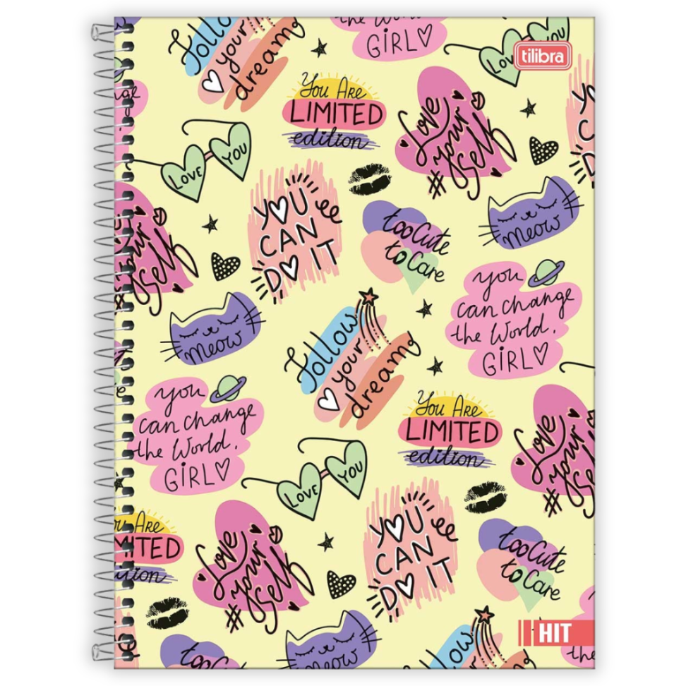 Caderno com Espiral Universitário 1 Matéria Hit Feminino Tilibra - #1