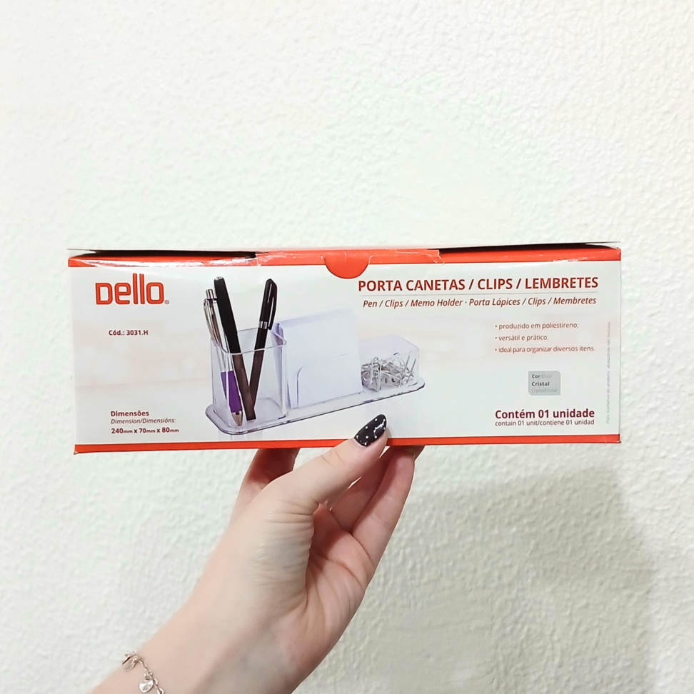 Porta Canetas Triplo Acrílico 3031 Color Dello - #5