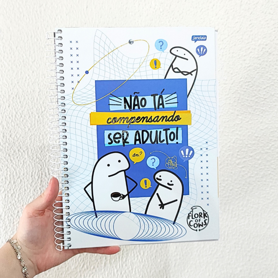 Caderno com Espiral Universitário Flork of Cows 10 Matérias Jandaia - #1
