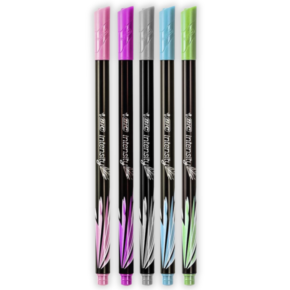 Kit Canetas Hidrográficas Intensity 5 Cores Pastel 0.4 Bic - #1