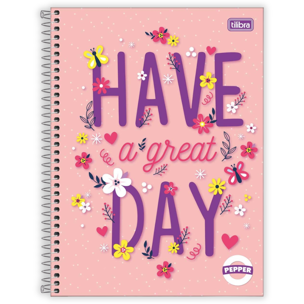 Caderno com Espiral Universitário 1 Matéria Pepper Feminino Tilibra - #1