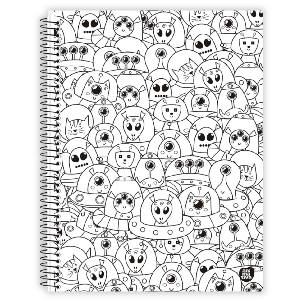 Caderno com Espiral Universitário Color Quest 1 Matéria Animativa - #3