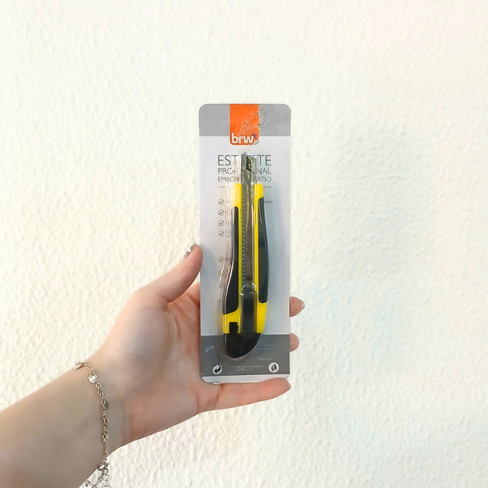 Estilete Estreito Profissional Emborrachado BRW - #4