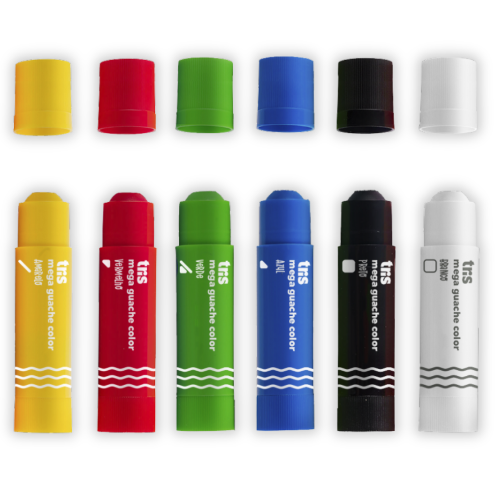 Tinta Guache em Bastão 6 Cores Mega Color ADD Tris - #3