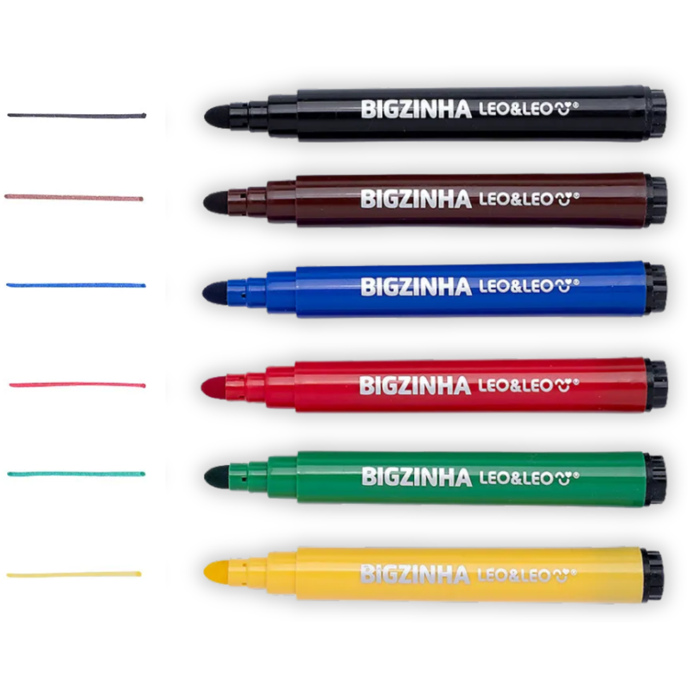 Canetinha Hidrocor Big Slim 6 Cores Leo e Leo - #3
