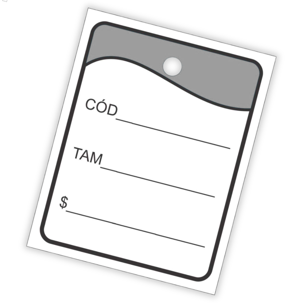 Etiqueta para Tag 1000 Unidades 30mm x 40mm Grespan - #3