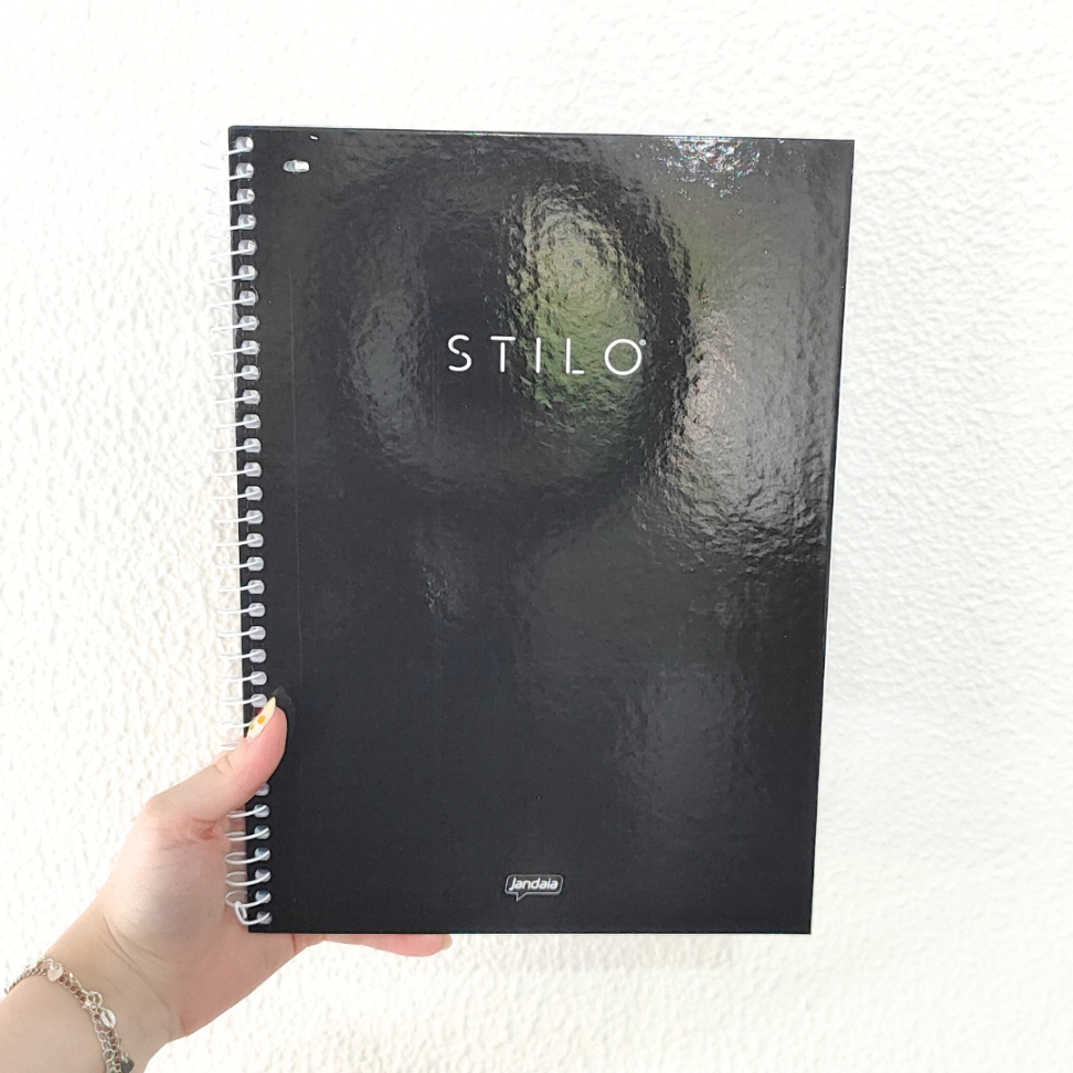 Caderno com Espiral Universitário Stilo Preto 1 Matéria Jandaia - #1