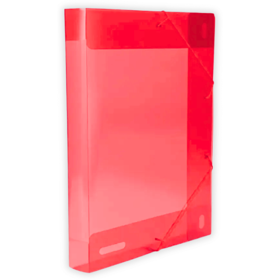 Pasta Aba-Elástico A4 PVC 40mm Soft Vermelho Polibras