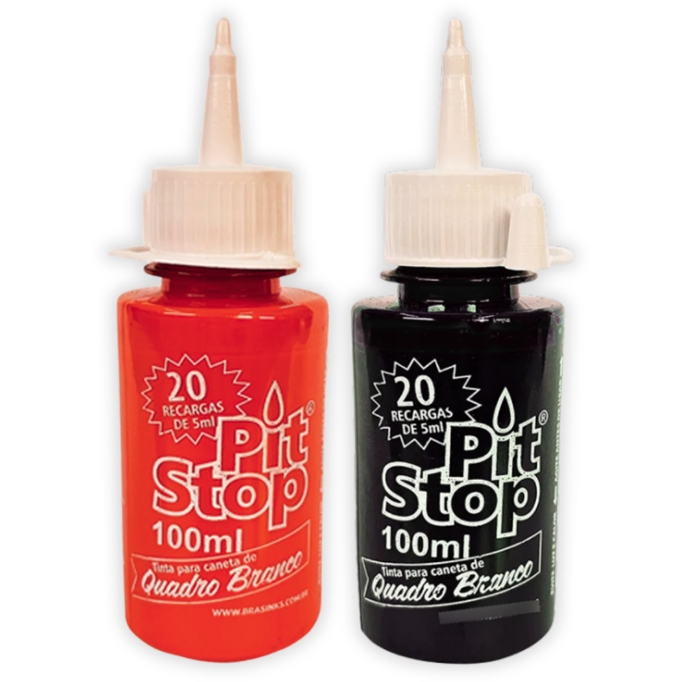 Tinta Refil para Marcador de Quadro Branco Pit Stop 100ml Brasinks