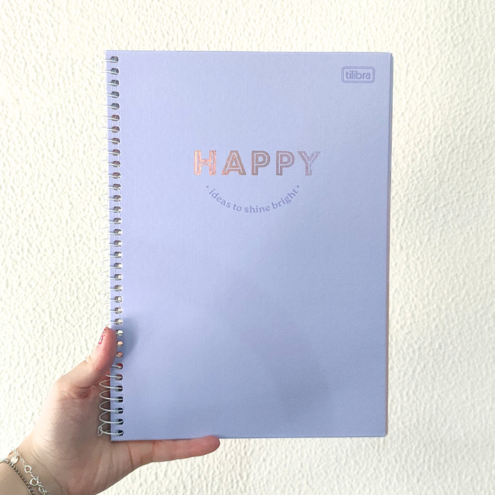 Caderno com Espiral Universitário 1 Matéria Happy Connect Tilibra - #1
