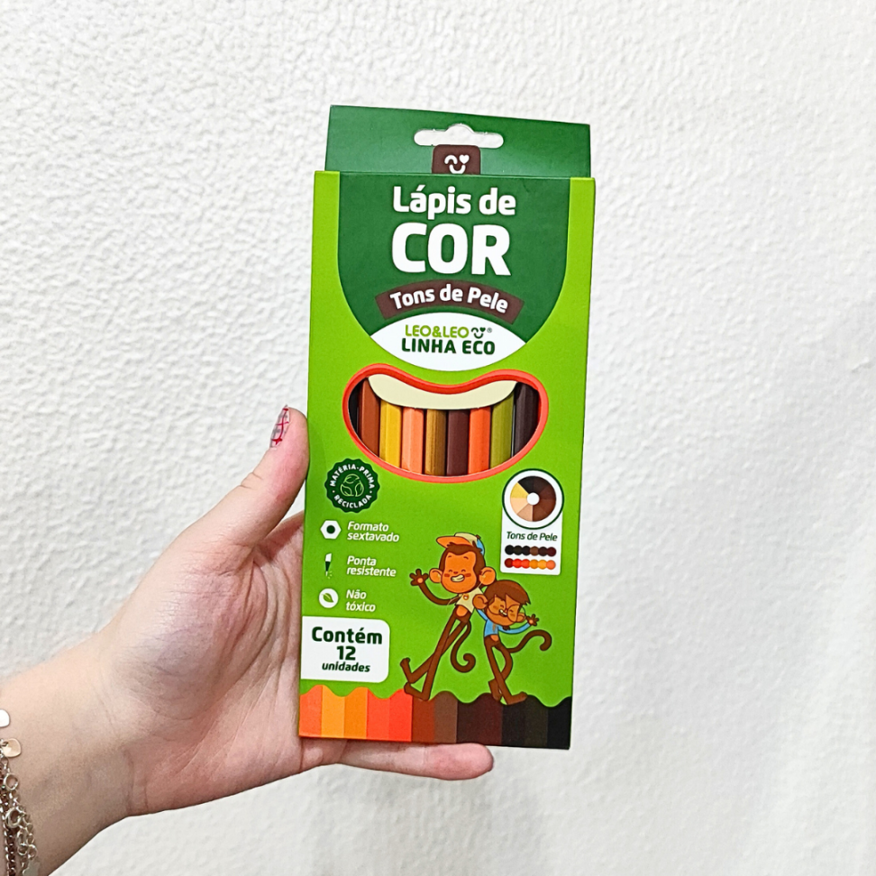 Lápis de Cor Tons de Pele 12 Cores Linha Eco Leo e Leo - #1