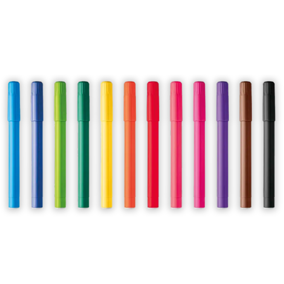 Canetinha Hidrocor 12 Cores Jumbo Wave Bazze - #2