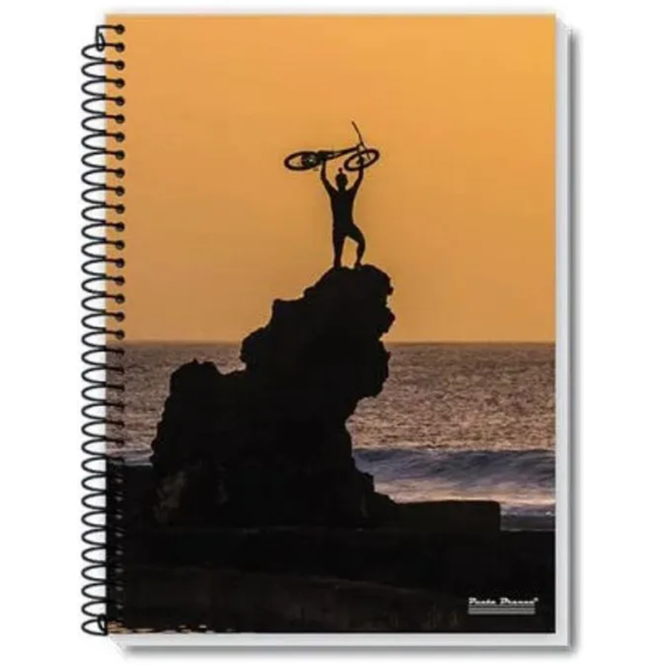 Caderno com Espiral Universitário Up 1 Matéria Pauta Branca