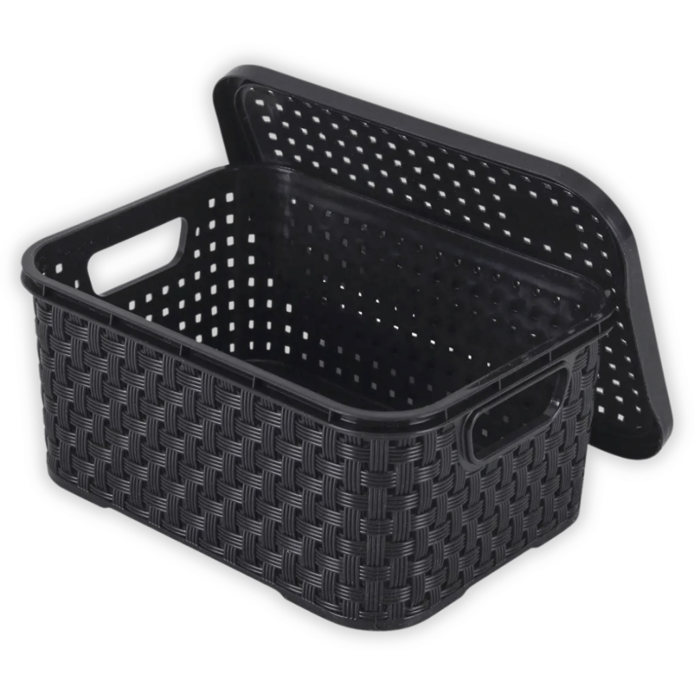 Caixa Organizadora Rattan Preto 2L Nitron - #3