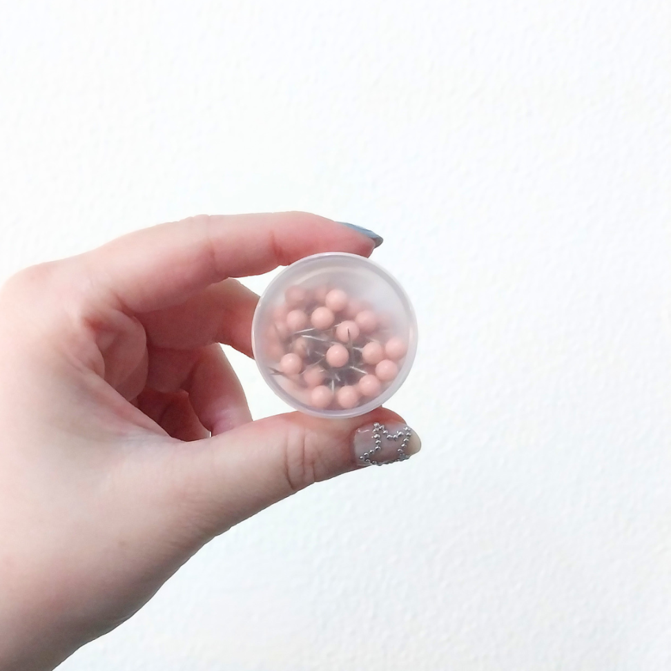 Alfinete para Mapa Tipo Bola Rosa 5mm 50 Unidades ACC