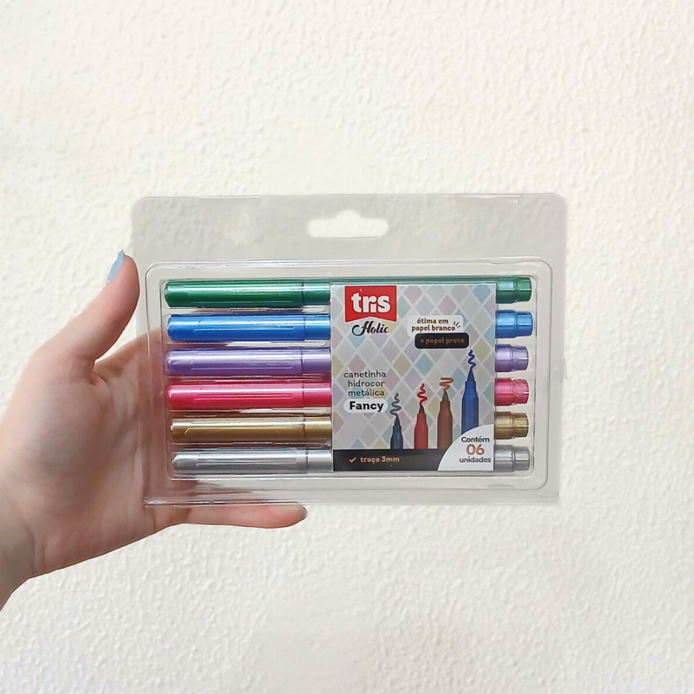 Canetinha Hidrocor Metálica 6 Cores Fancy Holic Tris - #4