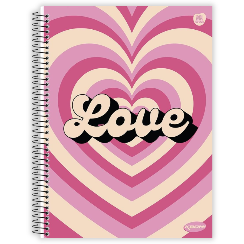 Caderno com Espiral Pequeno 1/4 KBom! Feminino Animativa - #1