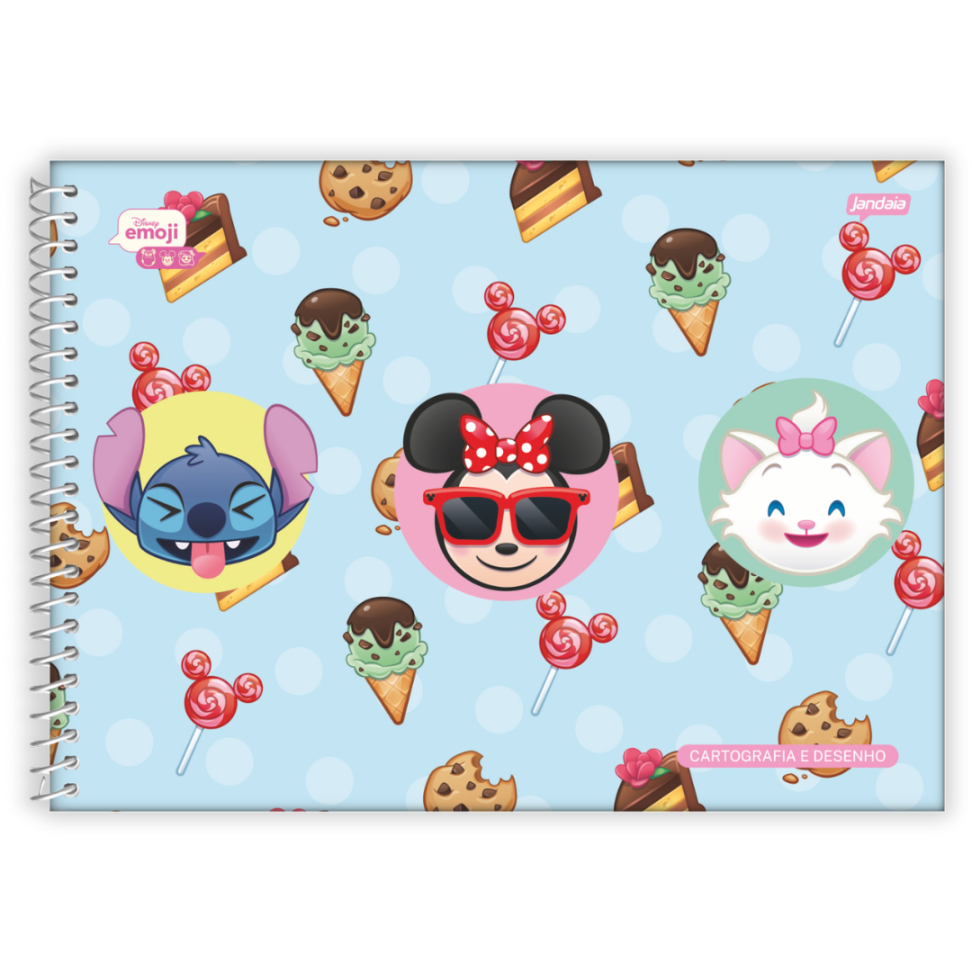 Caderno de Cartografia e Desenho Disney Emoji Jandaia - #1