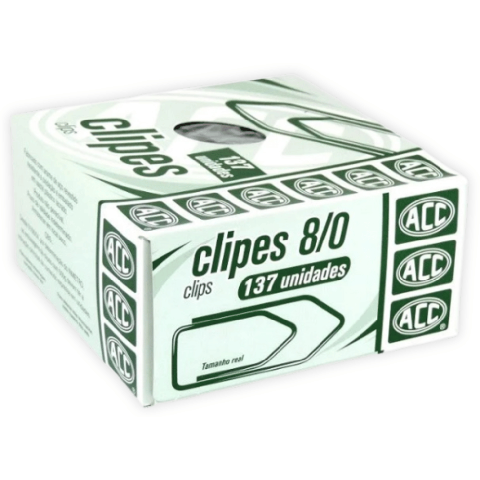 Clipes para Papel N.8/0 137 Unidades ACC