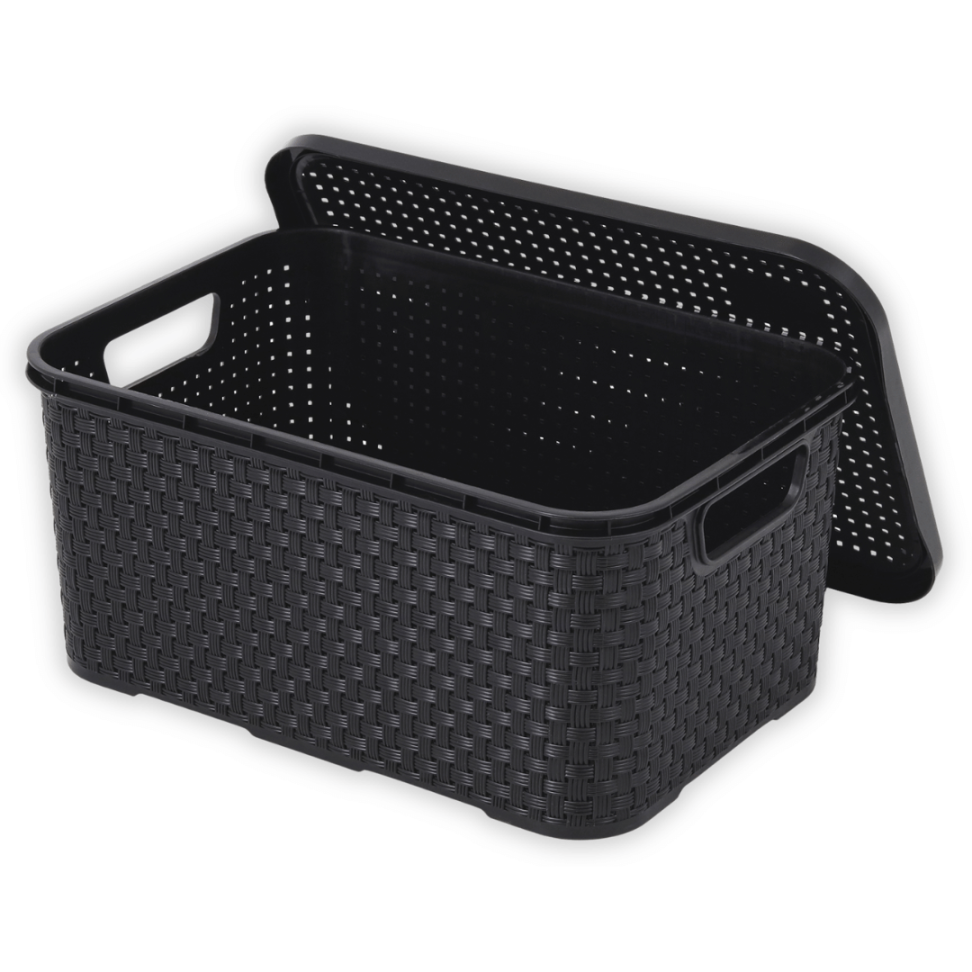 Caixa Organizadora Rattan Preto 8L Nitron - #3