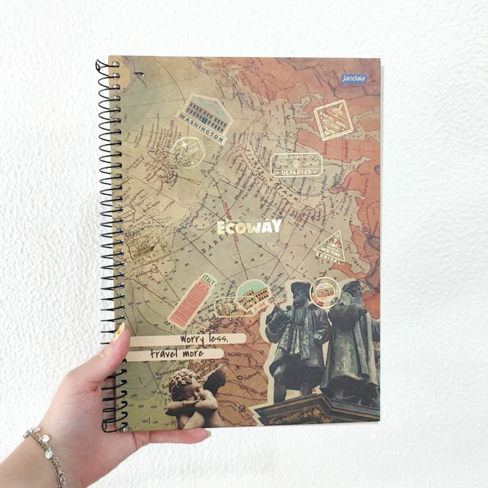 Caderno com Espiral Universitário Eco Way 1 Matéria Jandaia - #1