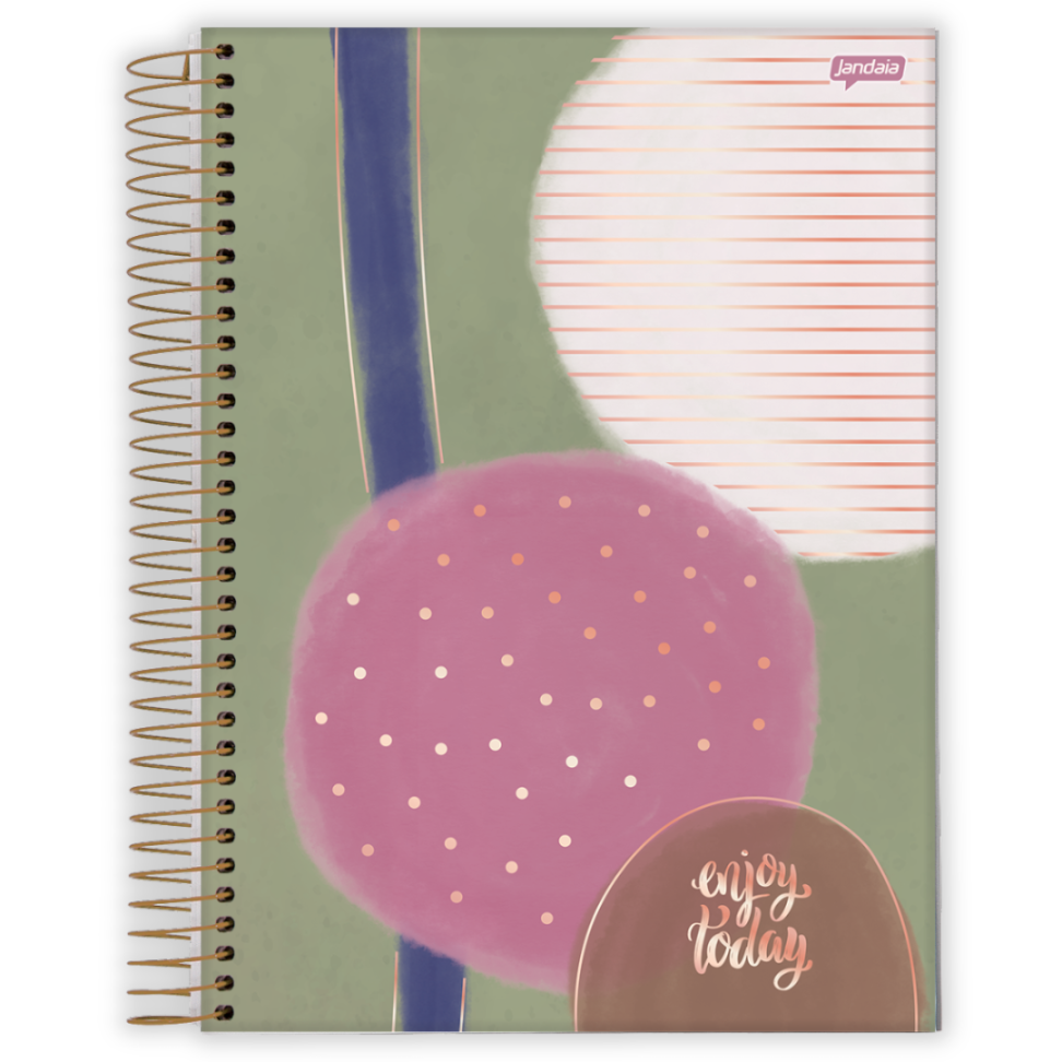 Caderno com Espiral Colegial La Creme 1 Matéria Jandaia - #1