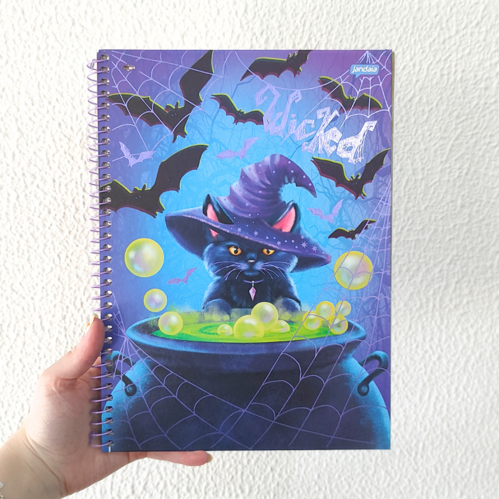 Caderno com Espiral Universitário Spooky Love 1 Matéria Jandaia - #1