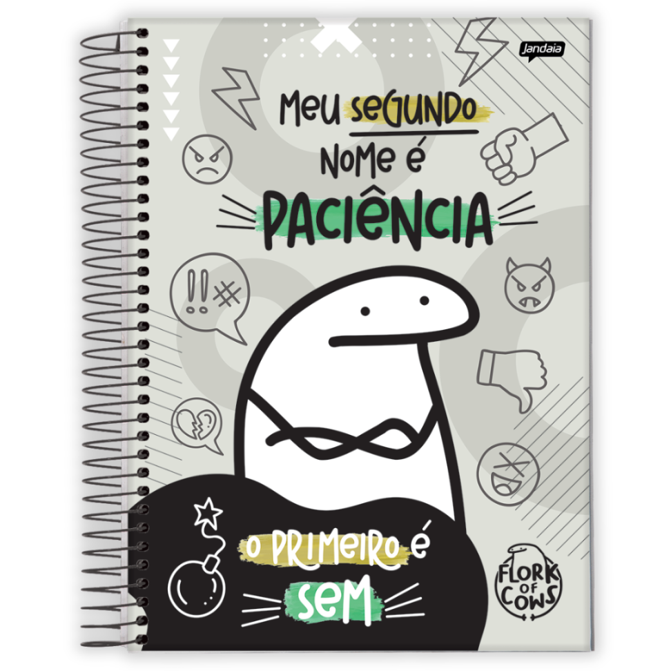 Caderno com Espiral Universitário Flork of Cows 10 Matérias Jandaia - #1