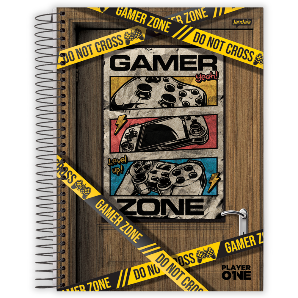 Caderno com Espiral Universitário Player One 1 Matéria Jandaia - #5