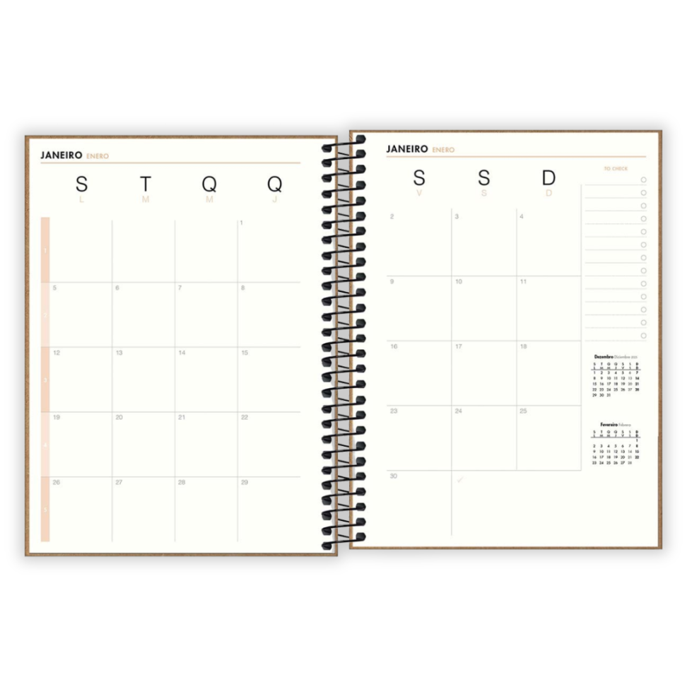 Planner Espiral Médio Kraftwork 2026 Tilibra - #6