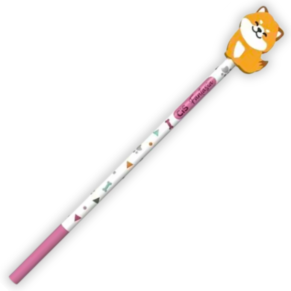 Lápis Grafite de Escrever com Borracha Ponteira Pets Fantasia CiS - #5
