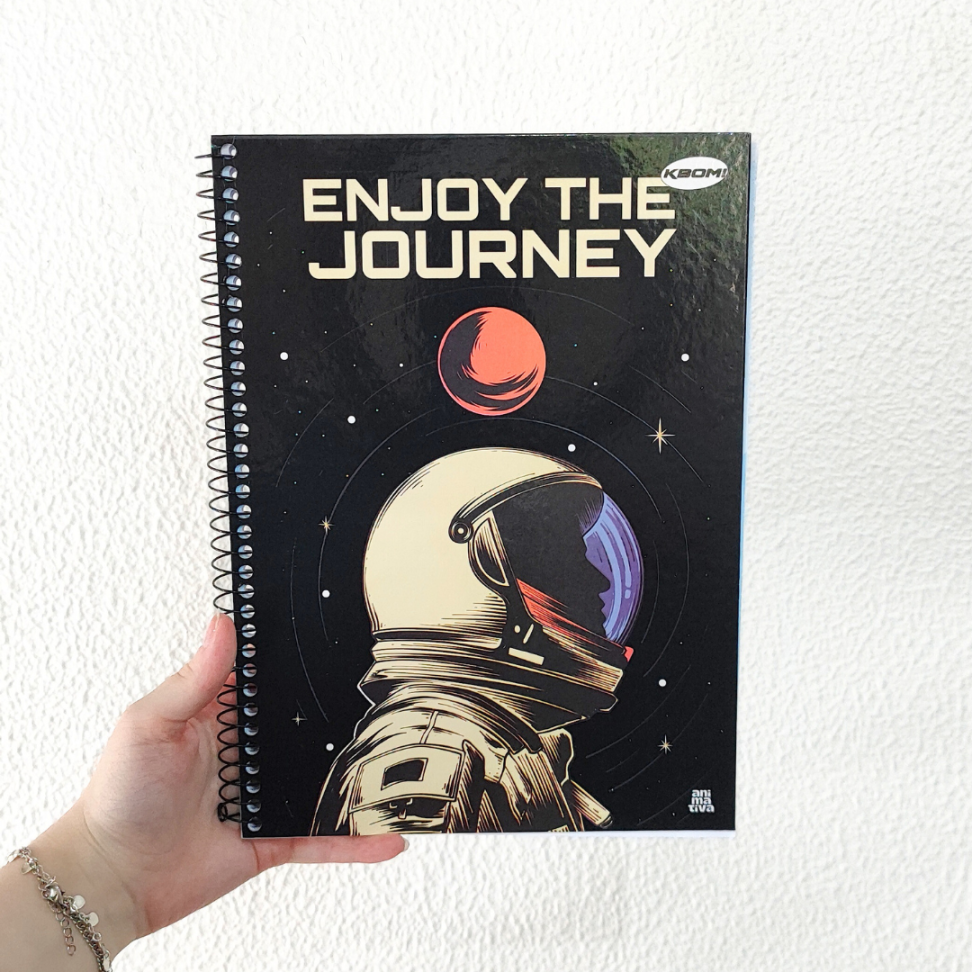 Caderno com Espiral Universitário KBom! Masculino 1 Matéria Animativa - #1