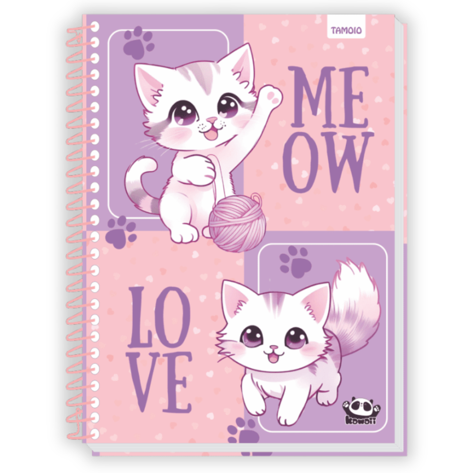 Caderno com Espiral Universitário 1 Matéria Kawaii Tamoio - #3