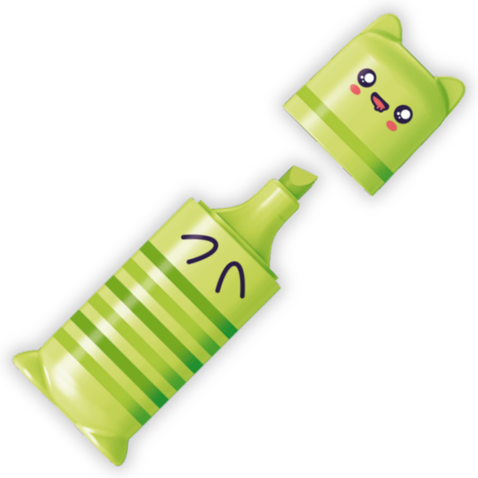 Mini Marca Texto Tons Pastel Cute Maped - #6