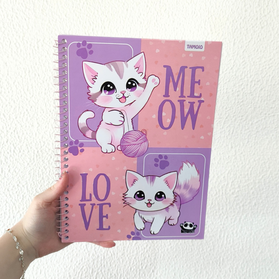 Caderno com Espiral Universitário 1 Matéria Kawaii Tamoio - #7