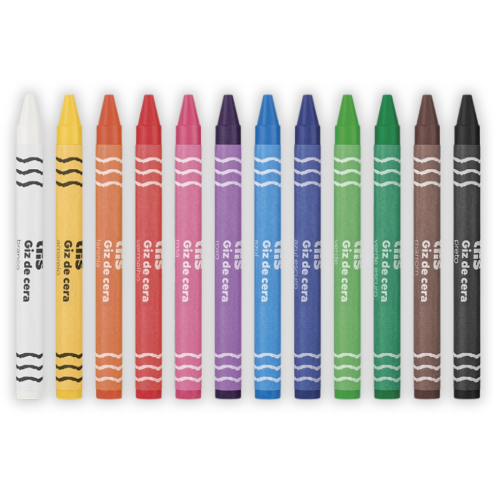 Giz de Cera 12 Cores Fino Tris - #1