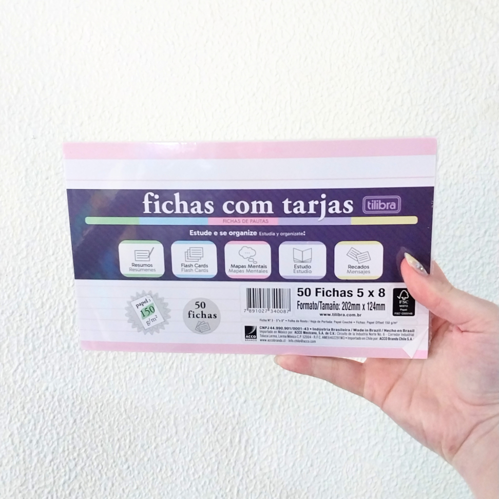 Fichas com Tarjas 50 Folhas 150gr Tilibra