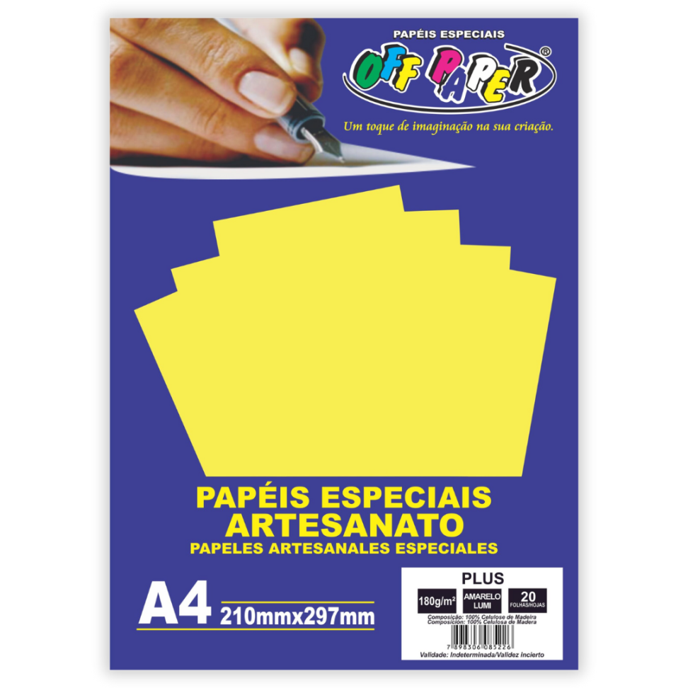 Bloco Papel Plus Especial para Artesanato A4 180g Off Paper - #1