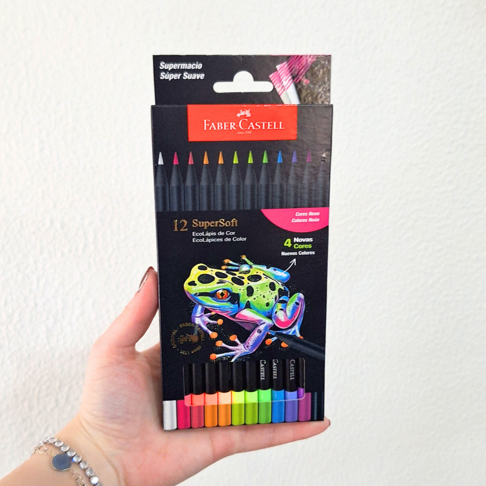 Lápis de Cor Eco SuperSoft 12 Cores Neon Faber-Castell - #1