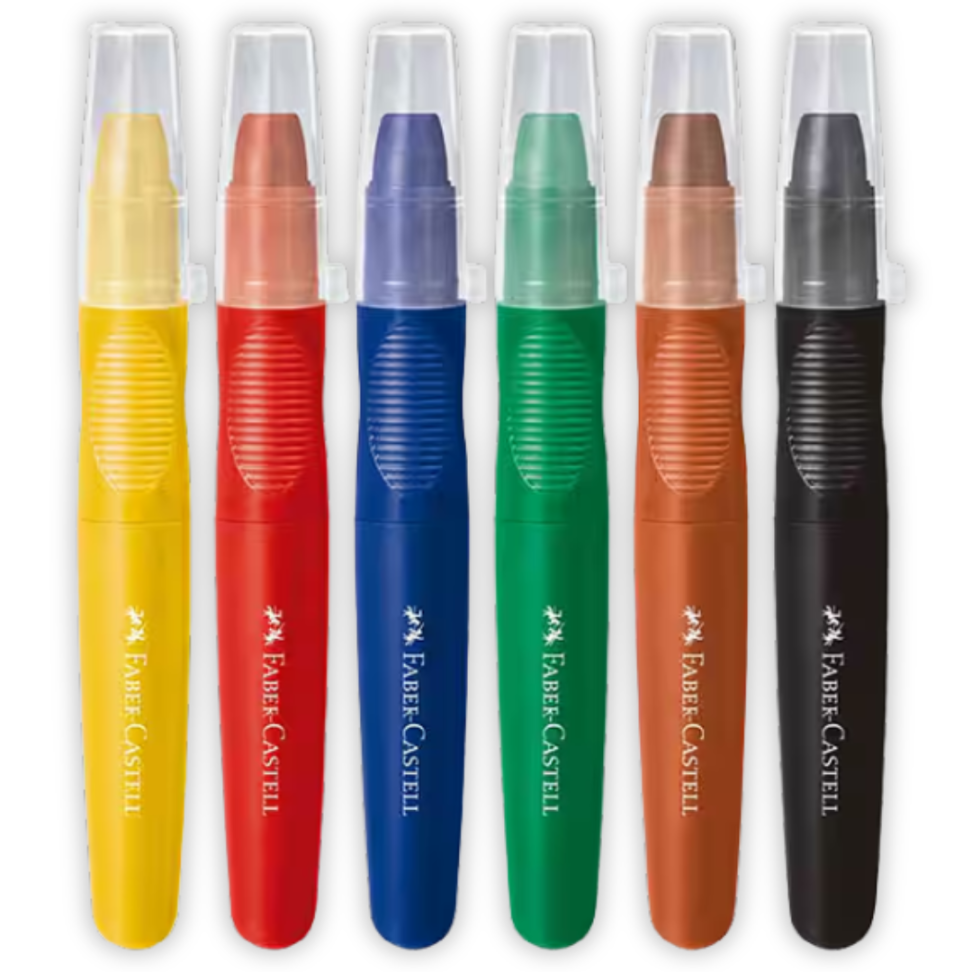 Giz de Cera Retrátil Super Macio 6 Cores Little Creatives Faber-Castell - #1
