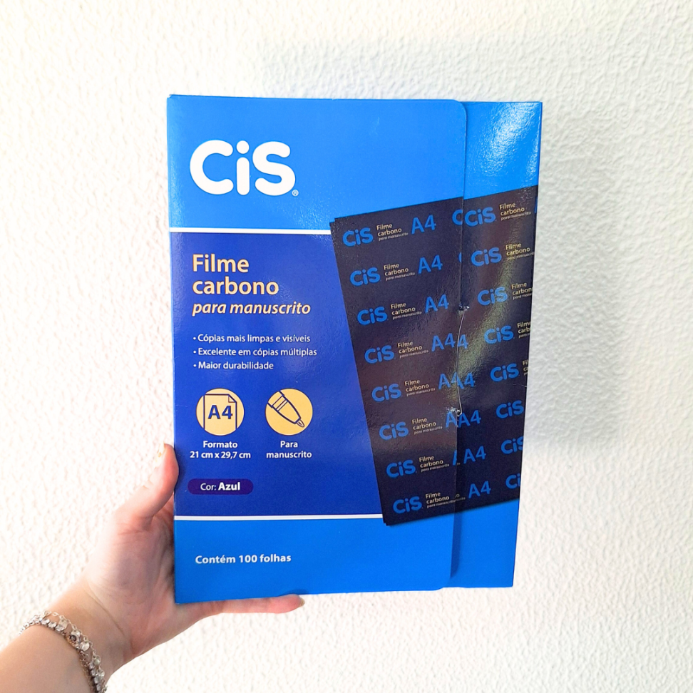 Filme Carbono A4 Azul 100 Folhas CiS - #3