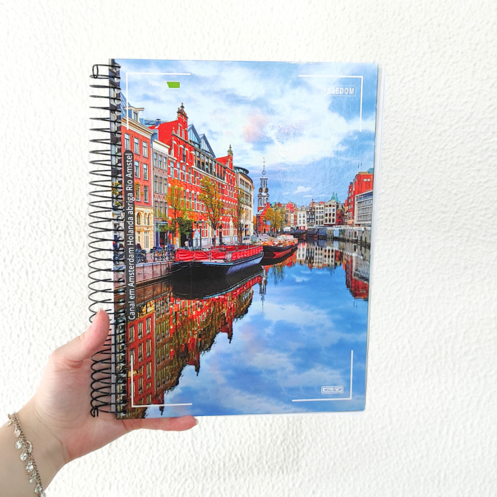 Caderno com Espiral Universitário Freedom 12 Matérias Animativa - #1