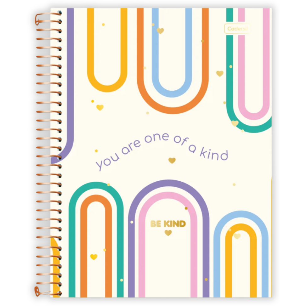 Caderno com Espiral Universitário Be Kind 1 Matéria Cadersil - #2