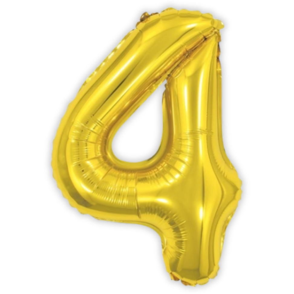 Balão Metalizado 40cm Número 4 Make+ - #2